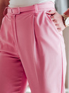Elegante Damen Bundfaltenhose mit Gürtel PLISSO rosa Dstreet UY2519