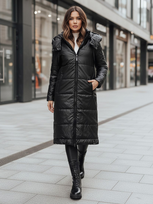 Damen Übergangsjacke ORVITA gesteppt mit Kapuze schwarz Dstreet TY5024z