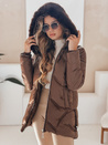 Damen Winterjacke LOVEINSIDE gesteppt mit Fell braun Dstreet TY5052