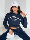 Damen Crop Top SAN FRANCISCO bedruckt navy blau Dstreet BY1344