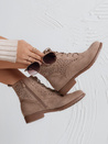 Damen beige durchbrochene Stiefel Dstreet ZY1045