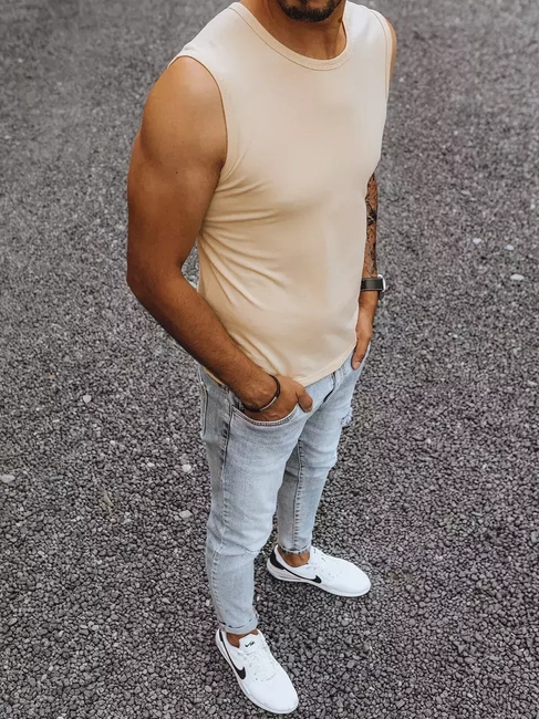 Herren Tanktop Beige Dstreet RX4918