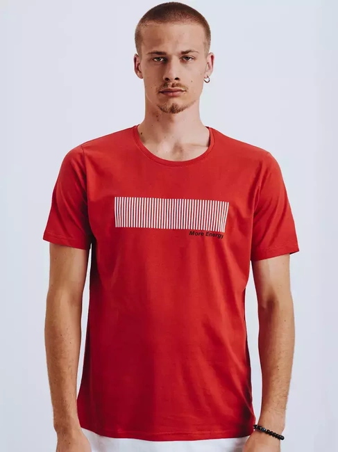 Herren T-shirt mit Aufdruck Rot Dstreet RX4651