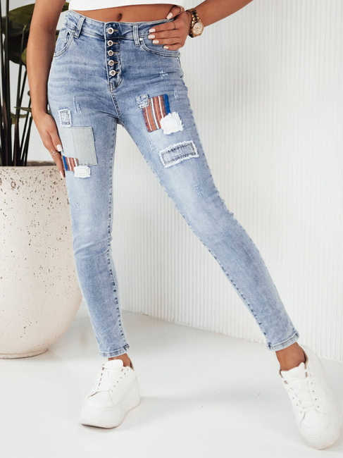 Damen Jeans mit hoher Taille LALUNA Farbe Blau DSTREET UY1865