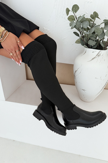 Damen Overknee-Stiefel schwarz Dstreet ZY1006