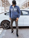 Herren Sweatshirt mit Aufdruck Indigo Dstreet BX5411