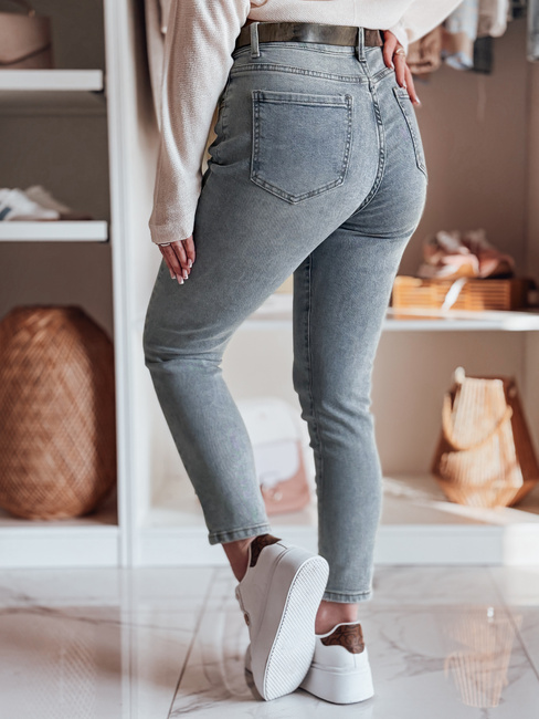 Damen Denim Slim Fit Hose mit Gürtel MIXFELL blau Dstreet UY2418