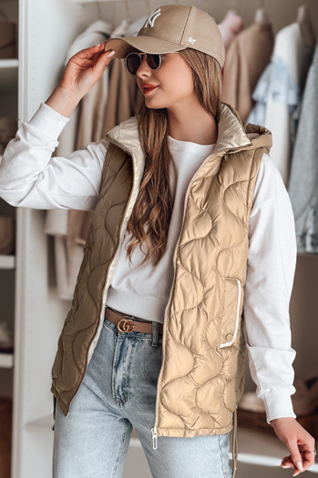 Damen Übergangs-Steppweste VESOLITA camel Dstreet TY4878