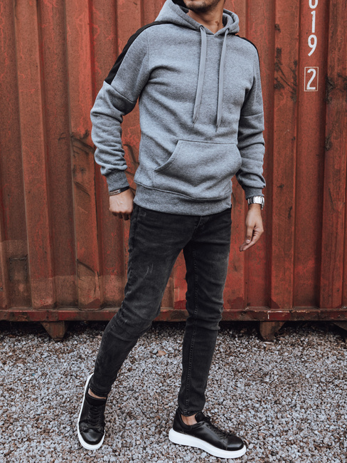 Herren Kapuzenpulli dunkelgrau Dstreet BX5807