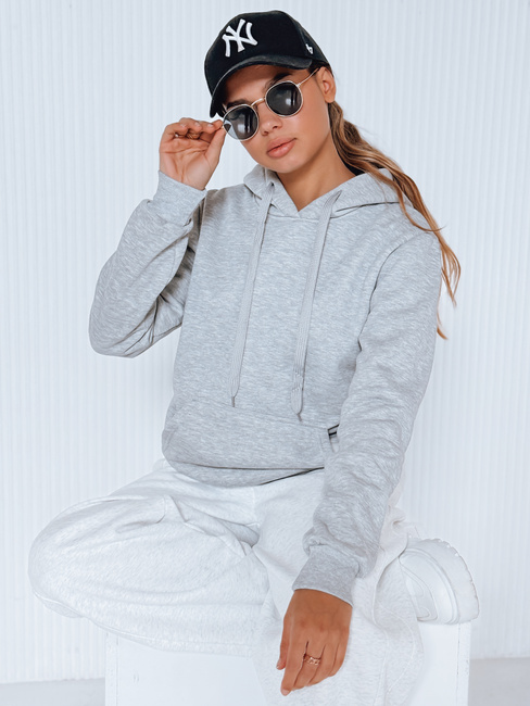 Damen Kapuzenpullover BASIC Grau BY0155