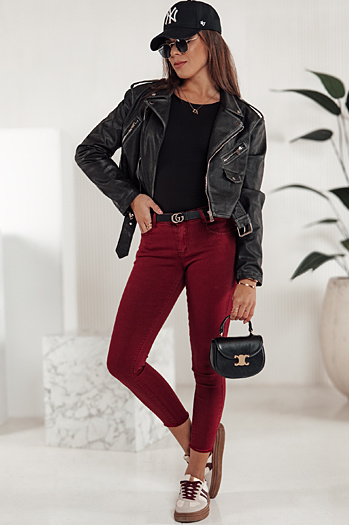 Damen BRITTNIX Röhrenjeans burgundy Dstreet UY2222