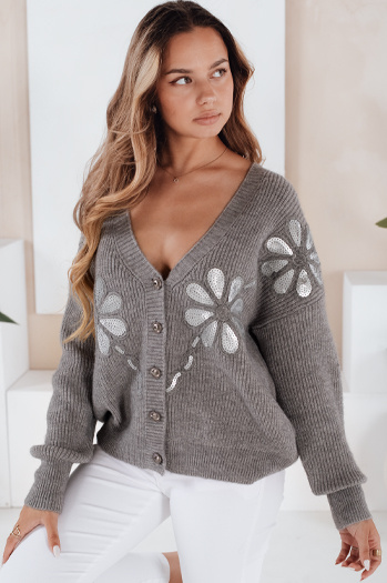 Damen Strickjacke KERINDA grau Dstreet MY2503