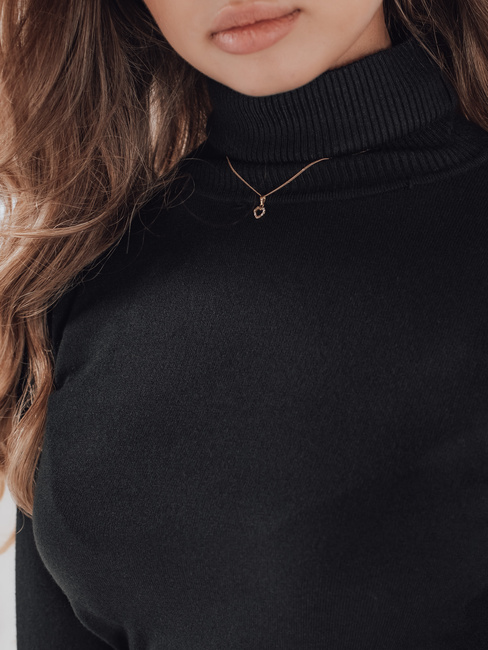 Damen-Rollkragenpullover VANORIA schwarz Dstreet MY2488
