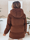 MISSFROST Damen Steppjacke mit Kapuze braun Dstreet TY4959