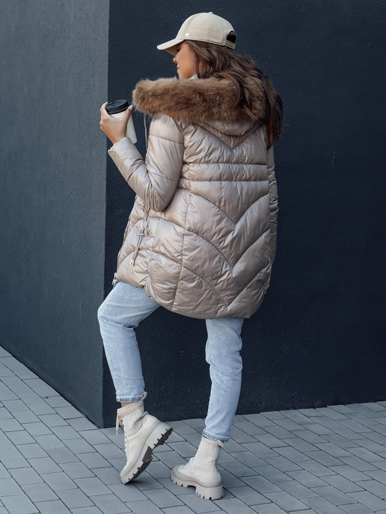 Damen WINTERCHIC Winterjacke mit Kapuze camel Dstreet TY4438