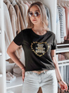 TEDDYCAP Damen Teddybär-T-Shirt schwarz Dstreet RY2746