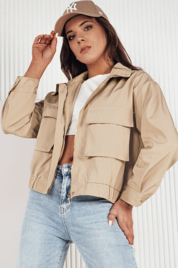 Damen Übergangsjacke ISTAN dunkelbeige Dstreet TY4184