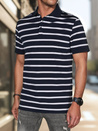 Gestreiftes Herren-Polohemd navyblau Dstreet PX0637