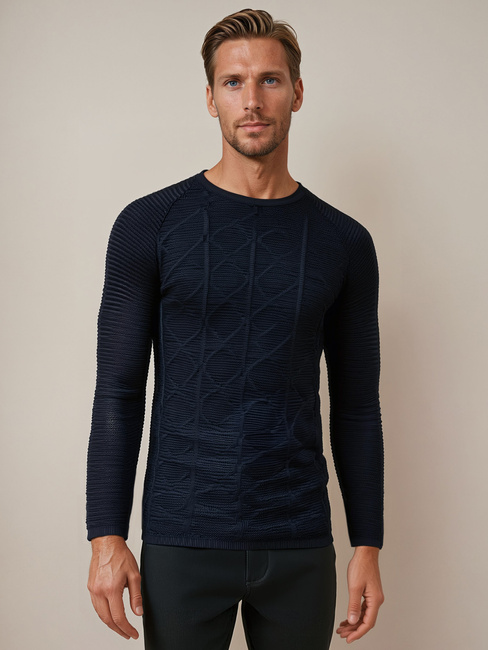 Marineblauer Pullover für Männer WX2300