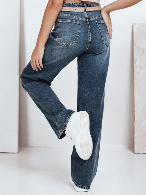 Blaue Damenjeans mit weitem Bein Dstreet UY2777