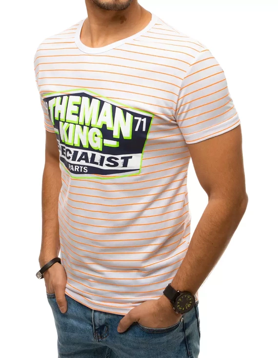 Herren T-shirt mit Aufdruck Weiß Dstreet RX4397