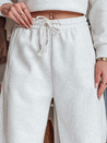 Damen Jogginghose mit weitem Bein DRESMOOD PREMIUM hellgrau Dstreet UY2685