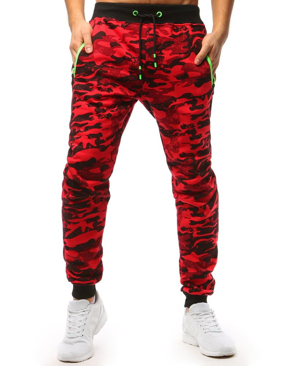 Herren Traininghose Camo Rot Dstreet UX3510