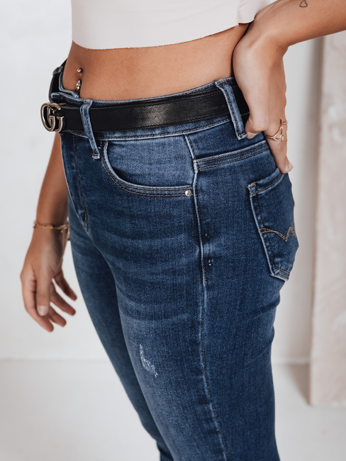 Damen Skinny Jeans mit hoher Taille navy blau Dstreet UY2823