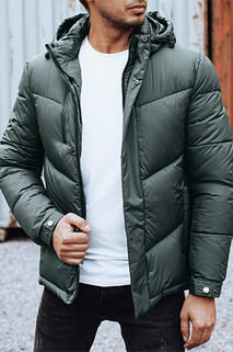 Herren Winterjacke mit abnehmbarer Kapuze grün Dstreet TX4832