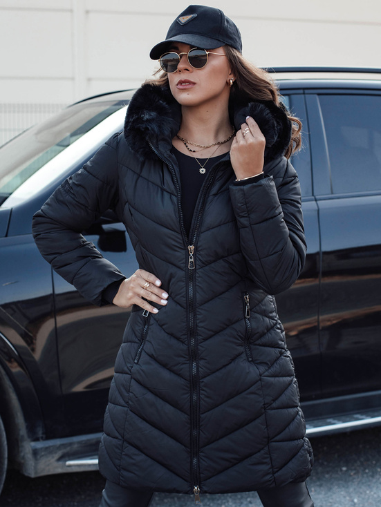 MODLOVA gesteppte Damen Winterjacke mit Kapuze schwarz Dstreet TY4570