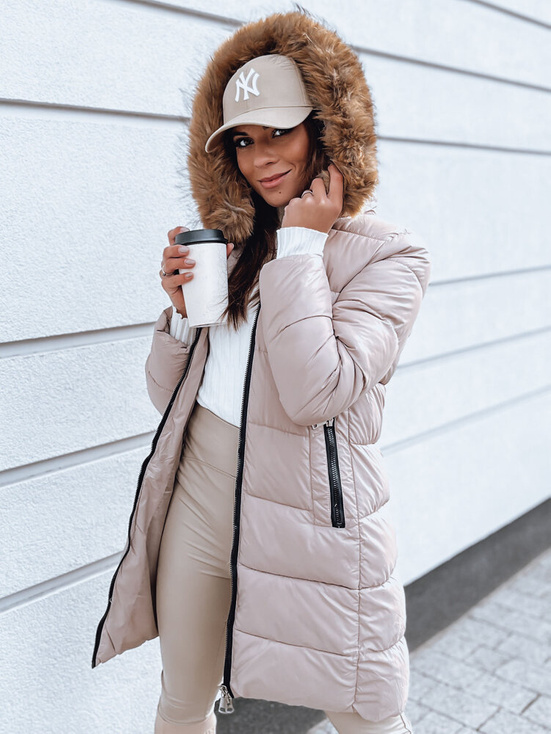 Damen Winterjacke MICO Farbe Camel DSTREET TY3963