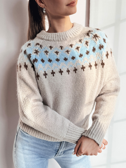 SKADOVA Damen Einheitsgröße Pullover dunkelbeige Dstreet MY2349