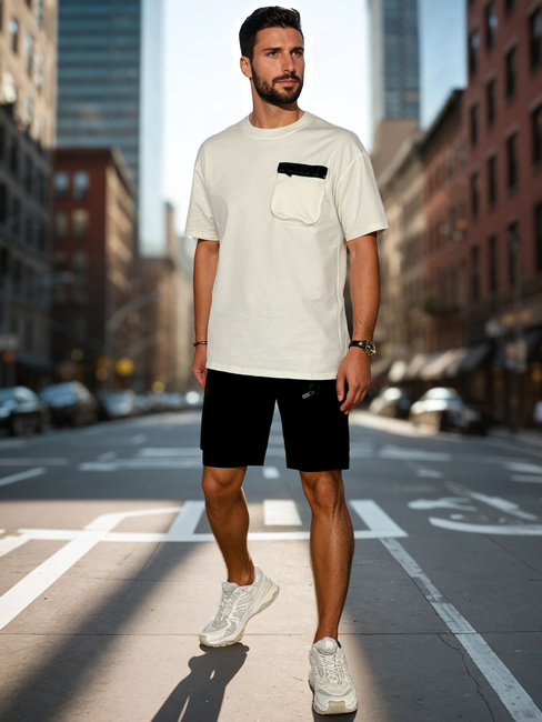 Weißes Herren-Trainingsanzug-Set Dstreet AX0810