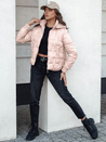 Damen FASHWARM kurze Steppjacke mit Kapuze rosa Dstreet TY4641