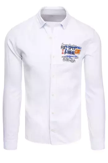 Herren Langarm Hemd Farbe Weiß DSTREET DX2283