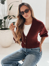 Damen Strickjacke NUTI Farbe Weinrot DSTREET MY1674