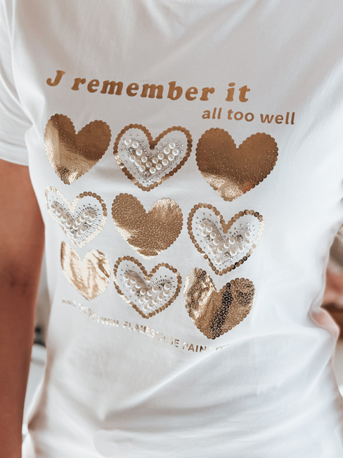 Damen Herz-T-Shirt LOVETIK weiß Dstreet RY2735