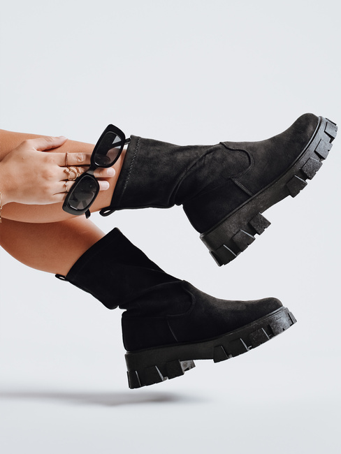 Damen Plateaustiefel schwarz Dstreet ZY1135