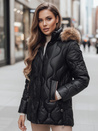 Damen Winterjacke LUMORE gesteppt mit Kapuze schwarz Dstreet TY4723