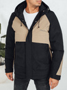 Herren Winterjacke mit Kapuze beige Dstreet TX5042