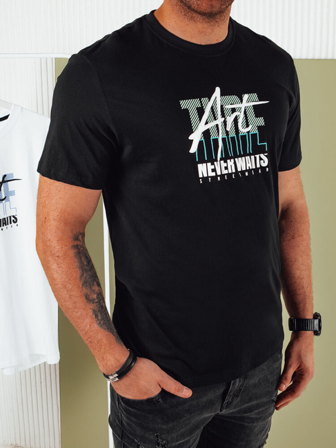 Bedrucktes Herren-T-Shirt schwarz Dstreet RX5391