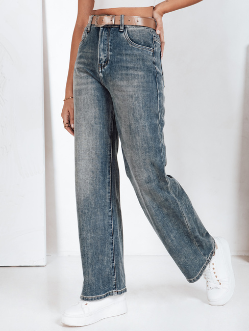 Damen Jeanshose mit weitem Bein blau Dstreet UY2788