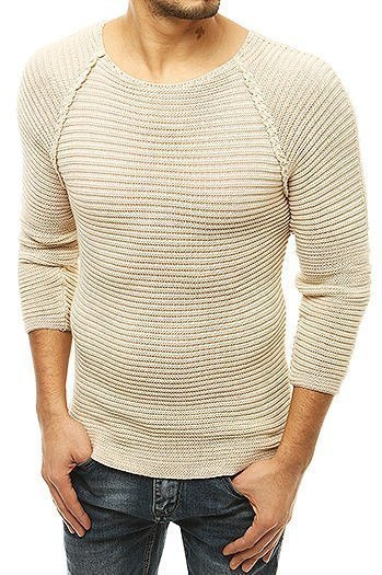 Herren Strickpullover Beige Dstreet WX1578