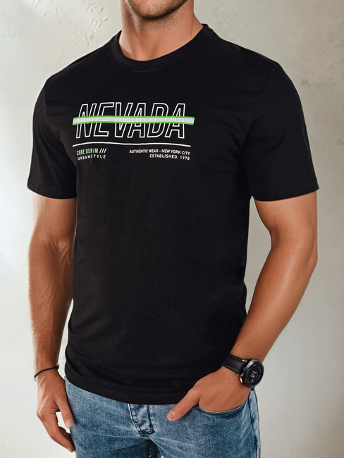 Herren T-shirt mit Aufdruck Farbe Schwarz DSTREET RX5437