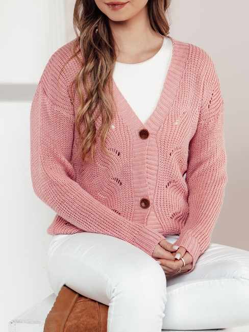 Damen KNITVIA rosa Stretch-Pullover Dstreet MY2410