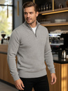 Herren Pullover mit Stehkragen hellgrau Dstreet WX2350