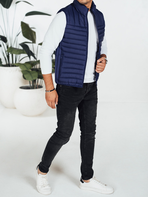 Herren Steppweste navyblau Dstreet TX5082