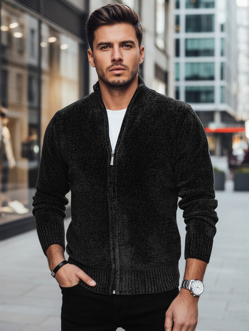 Herren Pullover ohne Knöpfe schwarz Dstreet WX2232