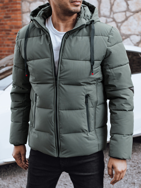 Herren Steppwinterjacke mit Kapuze grau Dstreet TX5061