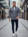 Grauer Herren-Pullover ohne Knöpfe Dstreet WX2251z